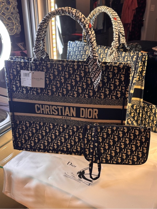 Unlisted Handbags - Navy & Beige Book Tote Bag